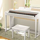 Donner DKB-10 Banco para Piano de Madera Maciza con Almacenamiento Blanco EC6612 - Miniatura 4