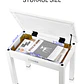 Donner DKB-10 Banco para Piano de Madera Maciza con Almacenamiento Blanco EC6612 - Miniatura 9