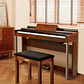 Donner DKB-10 Banco para Piano de Madera Maciza con Almacenamiento Marrón EC6634 - Miniatura 4