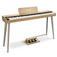 Donner DDP-60 Piano Digital Vertical 88 Teclas Semipesadas con 3 Pedales Natural EC6680 - Miniatura 1