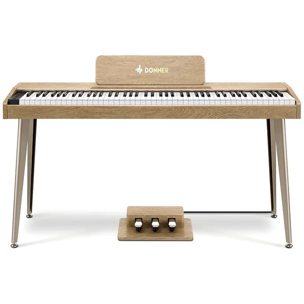 Donner DDP-60 Piano Digital Vertical 88 Teclas Semipesadas con 3 Pedales Natural EC6680 2