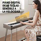 Donner DDP-60 Piano Digital Vertical 88 Teclas Semipesadas con 3 Pedales Gris Clásico EC6787 - Miniatura 4