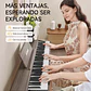 Donner DDP-60 Piano Digital Vertical 88 Teclas Semipesadas con 3 Pedales Gris Clásico EC6787 - Miniatura 8