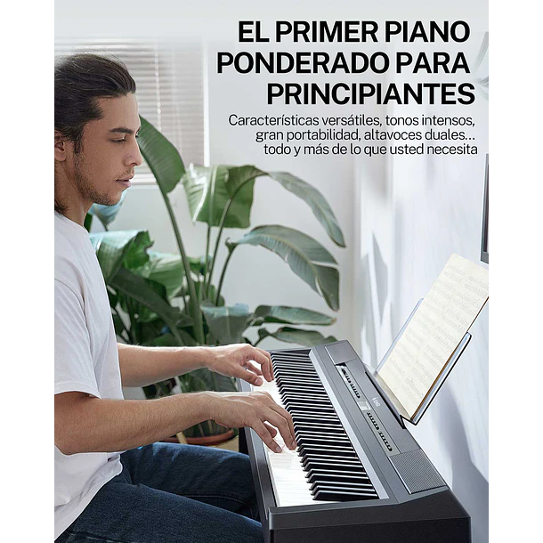 Donner DEP-20 Piano Digital 88 Teclas Acción de Martillo con Mueble y 3 Pedales Negro EC3061 8