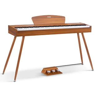 Donner DDP-80 Piano Digital 88 Teclas Acción de Martillo Graduada con Mueble Estilo Madera Natural EC3201