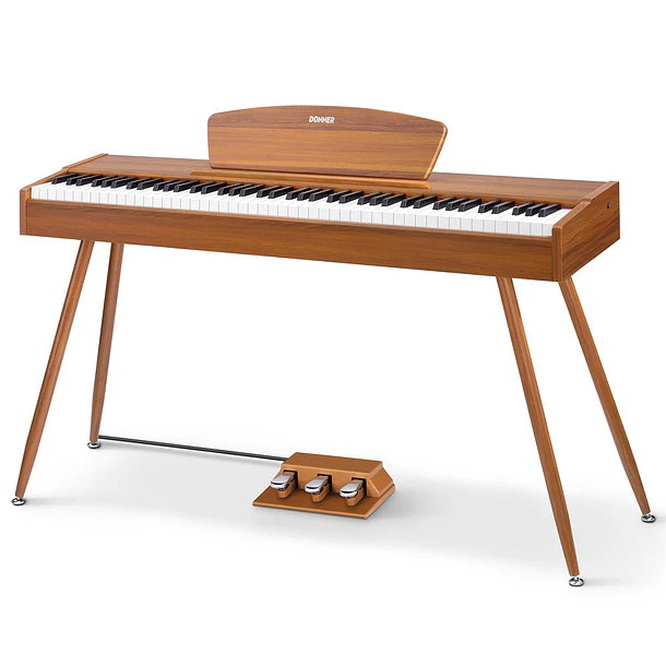Donner DDP-80 Piano Digital 88 Teclas Acción de Martillo Graduada con Mueble Estilo Madera Natural EC3201 2