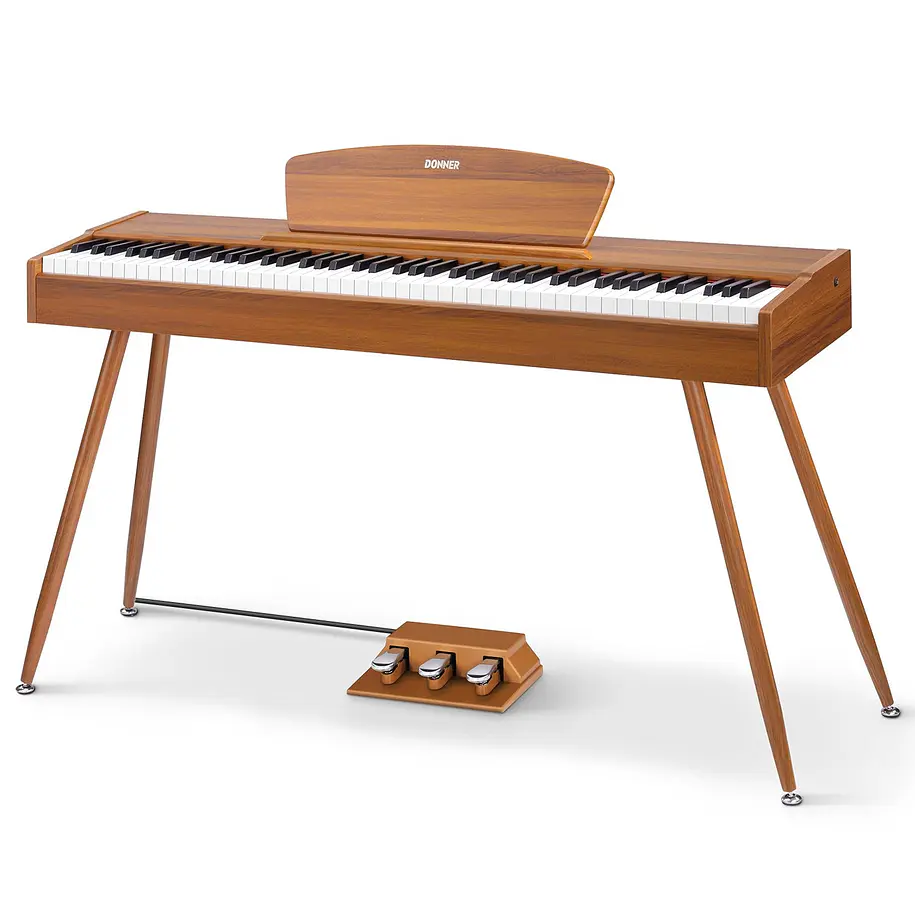 Donner DDP-80 Piano Digital 88 Teclas Acción de Martillo Graduada con Mueble Estilo Madera Natural EC3201 2