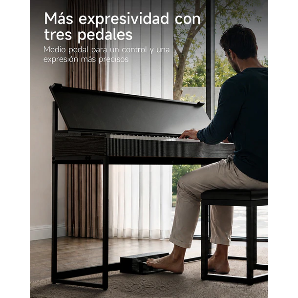 Donner OURA S300 Piano Digital 88 Teclas Acción de Martillo Graduada con Mueble y Bluetooth EC7135 6