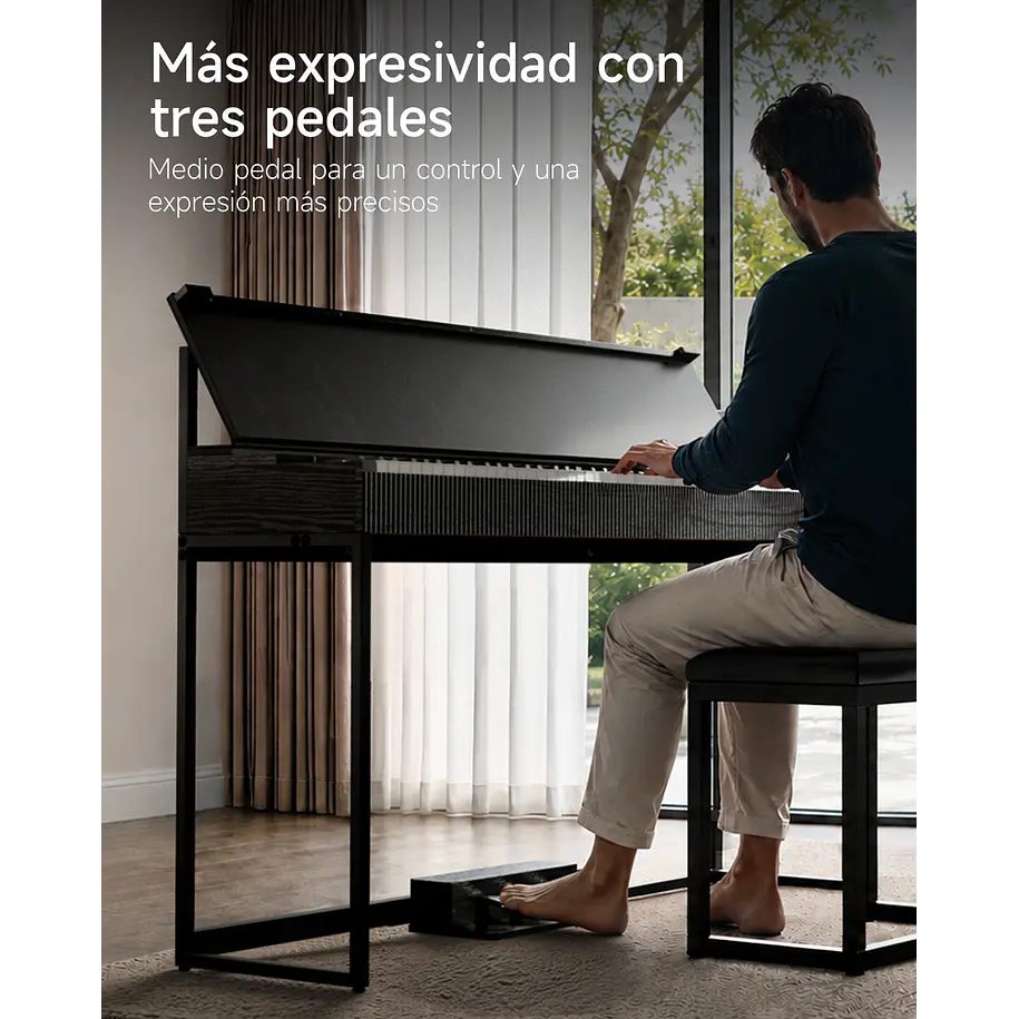 Donner OURA S300 Piano Digital 88 Teclas Acción de Martillo Graduada con Mueble y Bluetooth EC7135 6