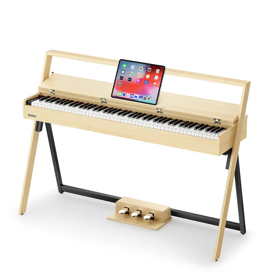 Donner OURA R300 Piano Digital 88 Teclas Acción de Martillo Graduada con Mueble Madera Clara EC7132 8
