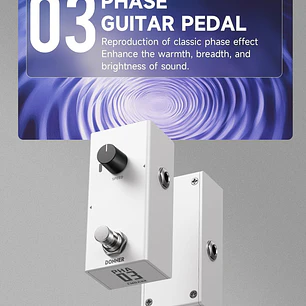 Donner EMBARK 03 PHA Pedal Phaser Análogo con Carcasa Personalizable EC7096