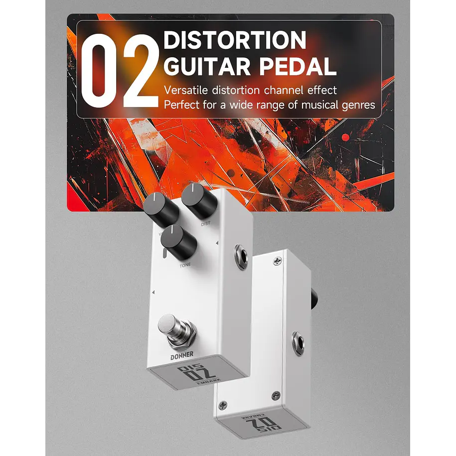 Donner EMBARK 02 DIS Pedal de Distorsión Análoga con Carcasa Personalizable EC7097 2