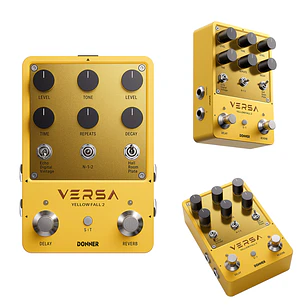 Donner VERSA Yellow Fall II Pedal Delay y Reverb Estéreo con 9 Combinaciones EC6926