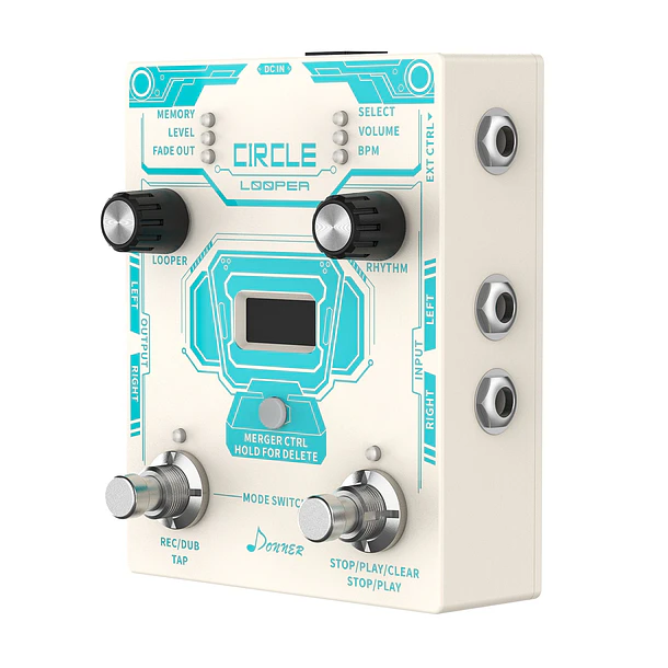 Donner Circle Looper Pedal Looper con Caja de Ritmos y 160 Minutos de Grabación EC1289 8