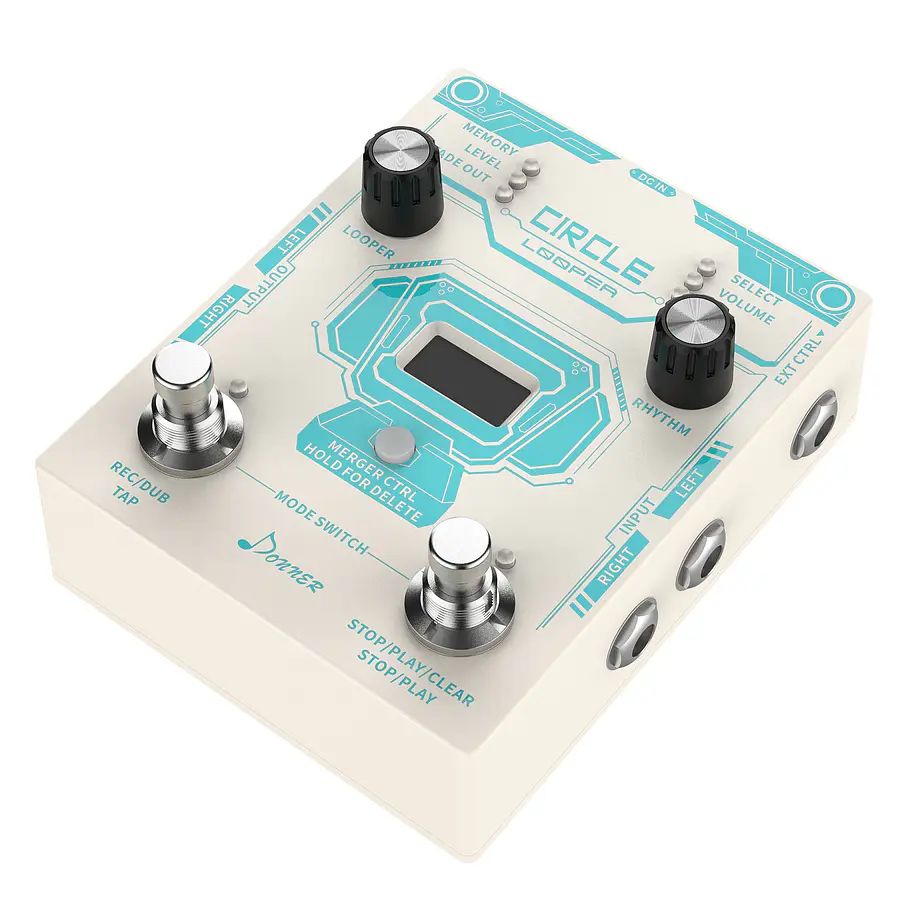 Donner Circle Looper Pedal Looper con Caja de Ritmos y 160 Minutos de Grabación EC1289 9