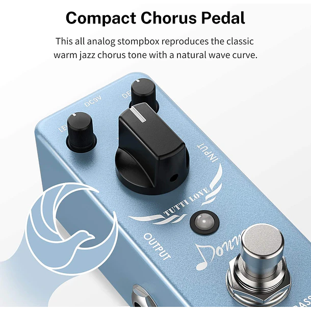 Donner Tutti Love Pedal Chorus Análogo para Guitarra y Bajo EC744 4