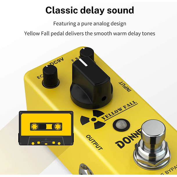Donner Yellow Fall Pedal Delay Análogo True Bypass EC748 3