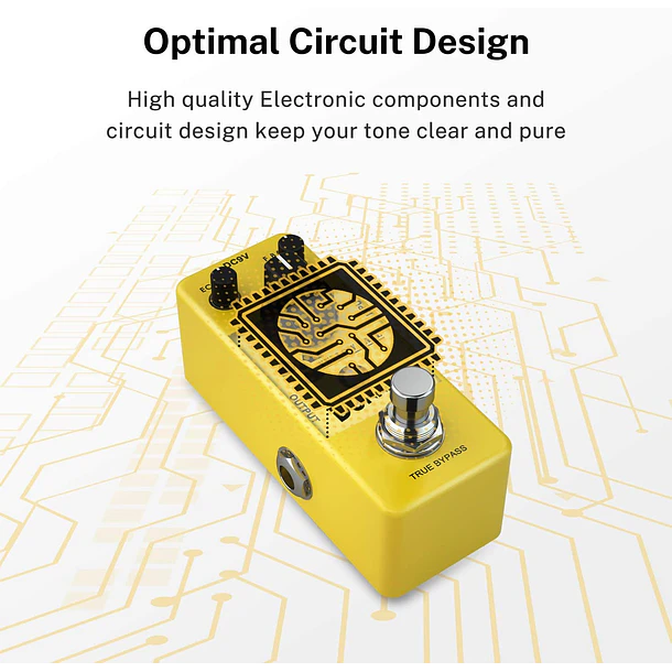 Donner Yellow Fall Pedal Delay Análogo True Bypass EC748 4