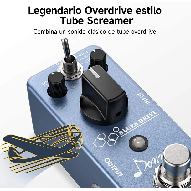 Donner Blues Drive Pedal Overdrive con Modos Hot y Warm EC743 3