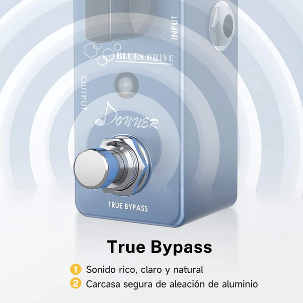 Donner Blues Drive Pedal Overdrive con Modos Hot y Warm EC743 6