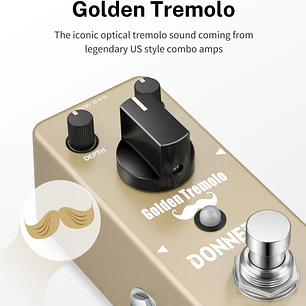 Donner Golden Tremolo Pedal Trémolo Análogo para Guitarra y Bajo EC887