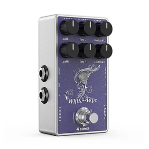 Donner White Tape Pedal Delay de Cinta Estéreo con Boost Transparente EC1335
