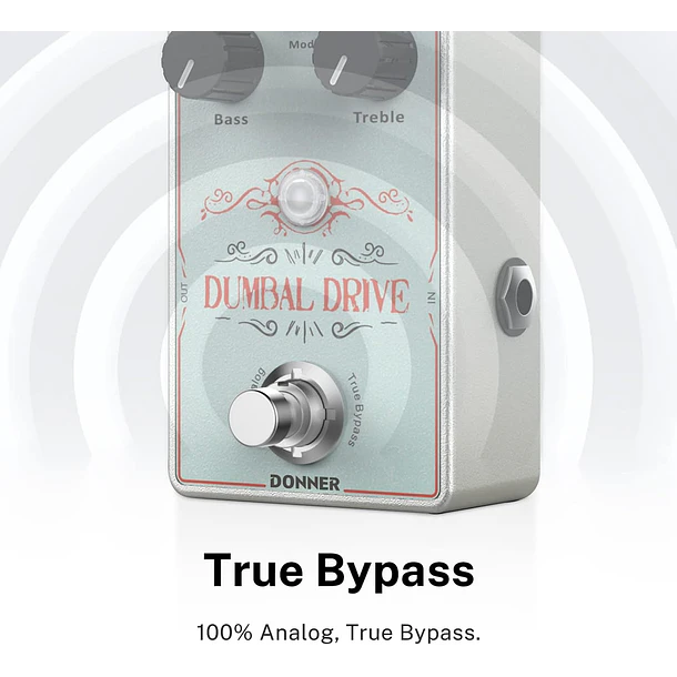 Donner Dumbal Drive Pedal Overdrive Estilo Dumble con 3 Modos EC1329 5