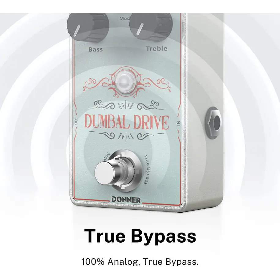 Donner Dumbal Drive Pedal Overdrive Estilo Dumble con 3 Modos EC1329 5