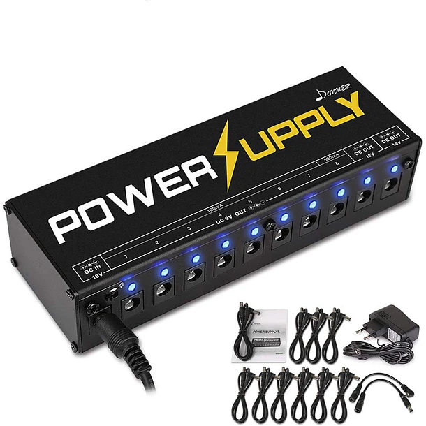 Donner DP-1 Fuente de Poder para Pedales con 10 Salidas Aisladas EC812 1
