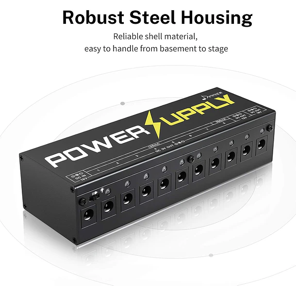Donner DP-1 Fuente de Poder para Pedales con 10 Salidas Aisladas EC812 3