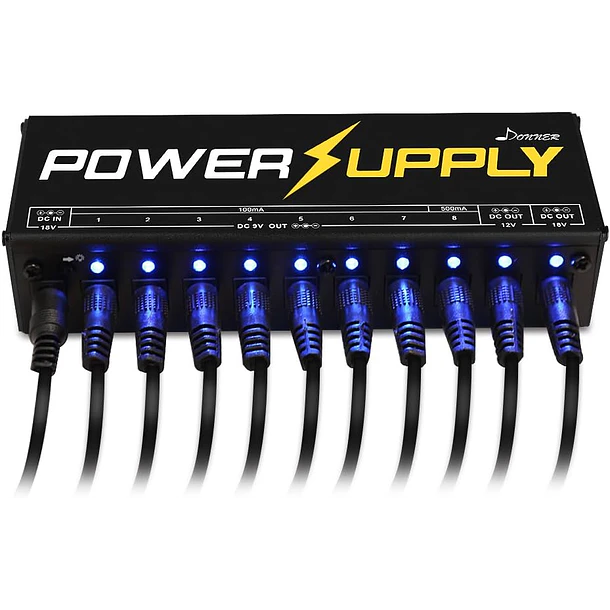 Donner DP-1 Fuente de Poder para Pedales con 10 Salidas Aisladas EC812 8
