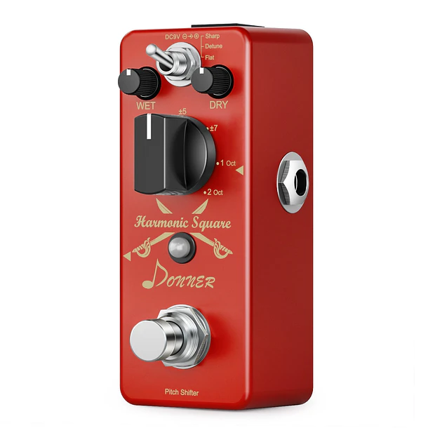 Donner Harmonic Square Pedal Octavador Digital con 7 Intervalos y 3 Tonos EC966 4