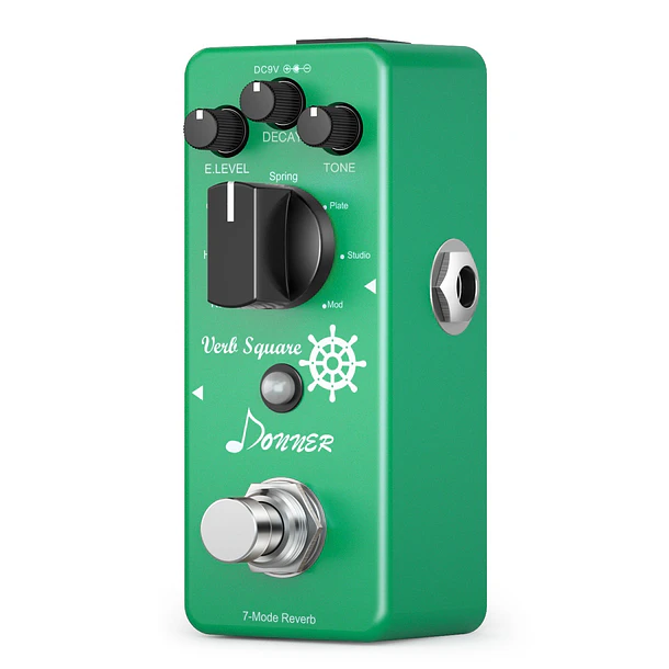Donner Verb Square Pedal Reverb Digital con 7 Modos EC965 9