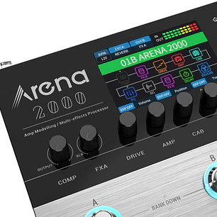 Donner Arena 2000 Pedalera Multiefectos y Modelador de Amplificadores con Pantalla a Color EC1790