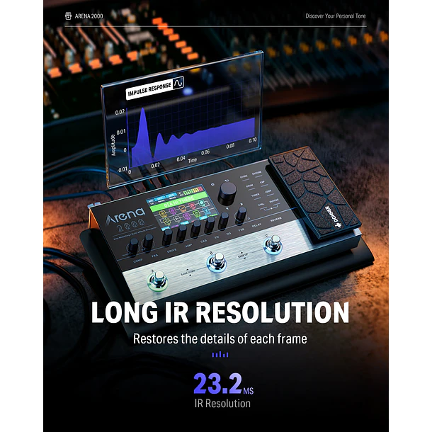 Donner Arena 2000 Pedalera Multiefectos y Modelador de Amplificadores con Pantalla a Color EC1790 9