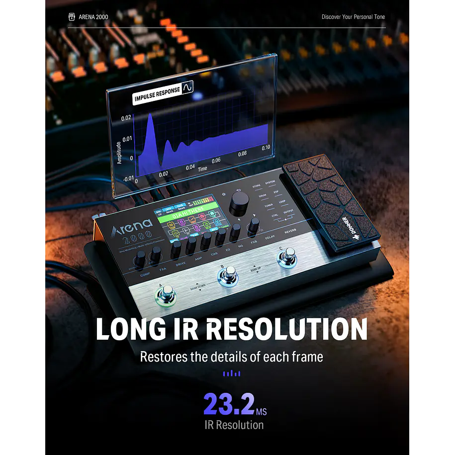 Donner Arena 2000 Pedalera Multiefectos y Modelador de Amplificadores con Pantalla a Color EC1790 9