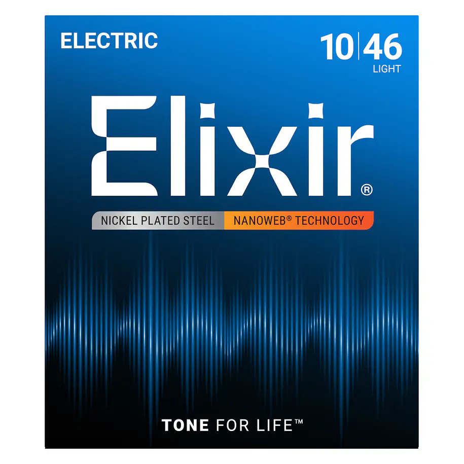 Elixir 12052 Cuerdas Para Guitarra Eléctrica Níquel Nanoweb Light 10-46 1