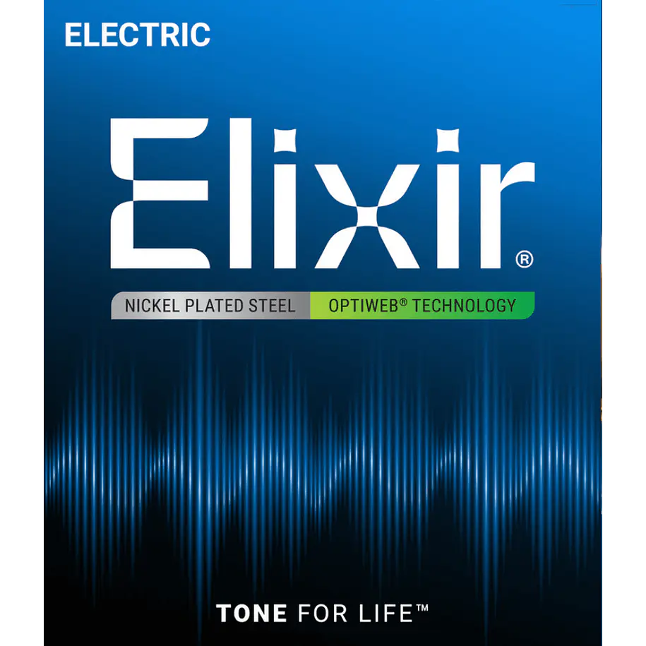 Elixir 19027 Cuerdas Para Guitarra Eléctrica Níquel Optiweb Custom Light 09-46 3