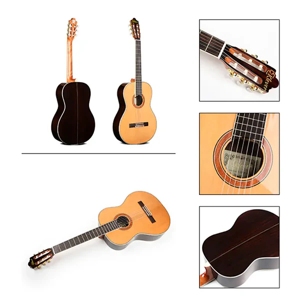 Hebikuo Enjoy E39-410 Guitarra Clásica Acústica 39 Pulgadas Cuerdas de Nylon Clavijas Cerradas 2
