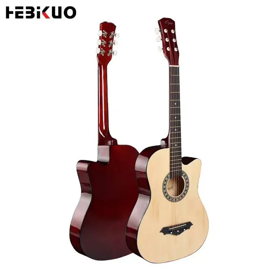 Hebikuo Enjoy 38C Guitarra Acústica Folk 38 Pulgadas Cuerdas de Metal Ideal Para Principiantes 4