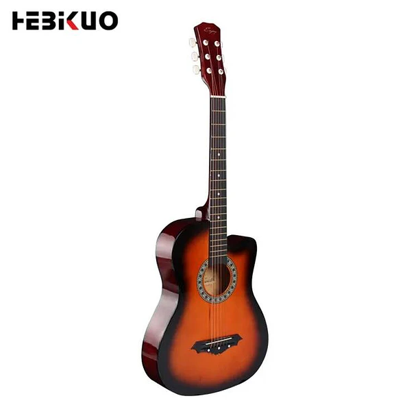 Hebikuo Enjoy 38C Guitarra Acústica Folk 38 Pulgadas Cuerdas de Metal Ideal Para Principiantes 5