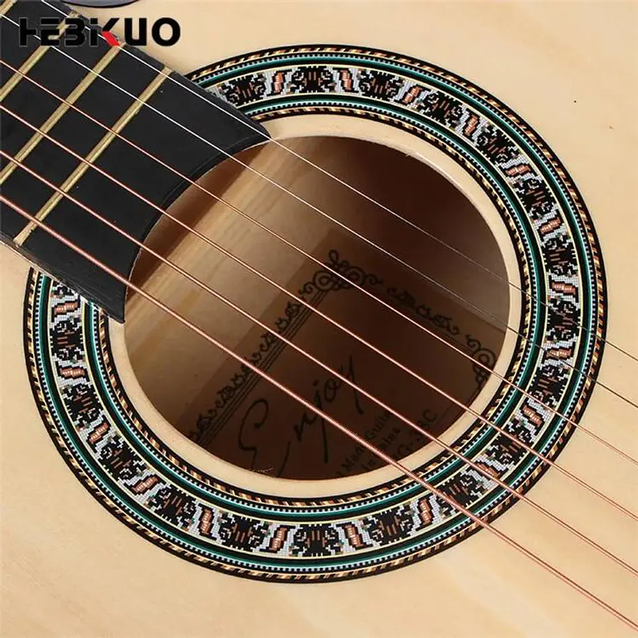 Hebikuo Enjoy 38C Guitarra Acústica Folk 38 Pulgadas Cuerdas de Metal Ideal Para Principiantes 7