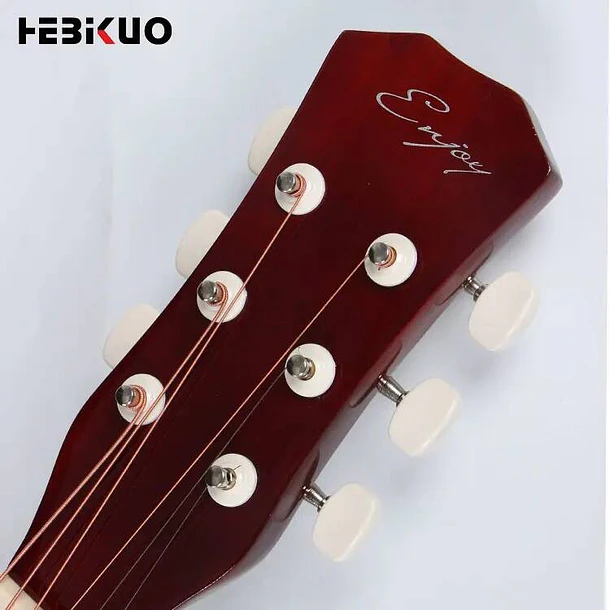 Hebikuo Enjoy 38C Guitarra Acústica Folk 38 Pulgadas Cuerdas de Metal Ideal Para Principiantes 8