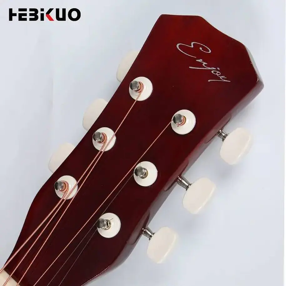 Hebikuo Enjoy 38C Guitarra Acústica Folk 38 Pulgadas Cuerdas de Metal Ideal Para Principiantes 8