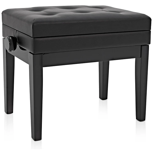 Hebikuo B212 Banqueta Para Piano de Madera Altura Regulable Con Compartimento Para Partituras 1