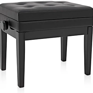 Hebikuo B212 Banqueta Para Piano de Madera Altura Regulable Con Compartimento Para Partituras