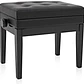 Hebikuo B212 Banqueta Para Piano de Madera Altura Regulable Con Compartimento Para Partituras - Thumbnail 1