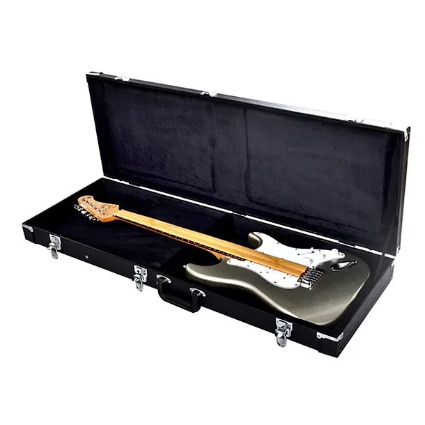Hebikuo GBC-01 Hardcase Rectangular Para Guitarra Eléctrica de Madera y Cuero PVC 1