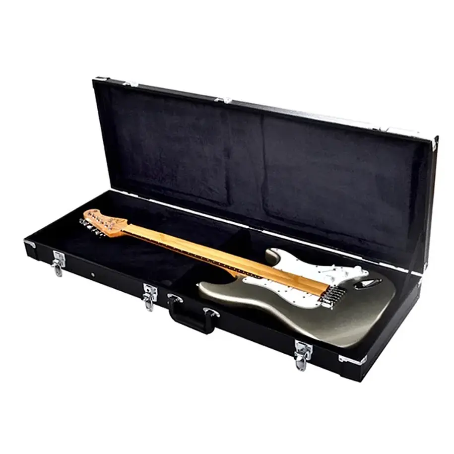 Hebikuo GBC-01 Hardcase Rectangular Para Guitarra Eléctrica de Madera y Cuero PVC 1