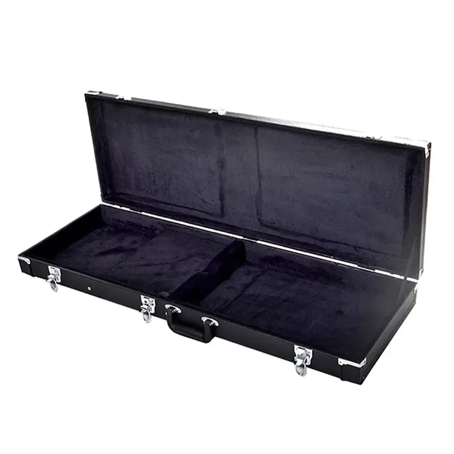 Hebikuo GBC-01 Hardcase Rectangular Para Guitarra Eléctrica de Madera y Cuero PVC 2